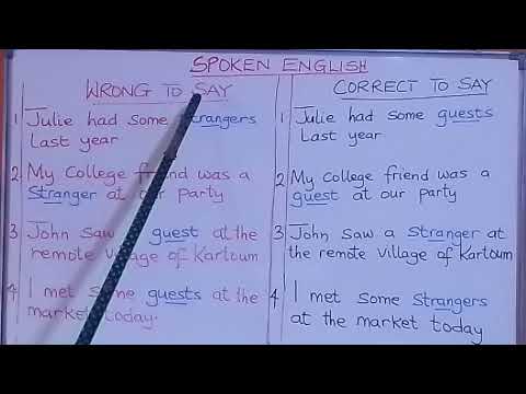 LEARN HOW TO RIGHTLY USE "guest/stranger" IN ENGLISH LANGUAGE GRAMMAR