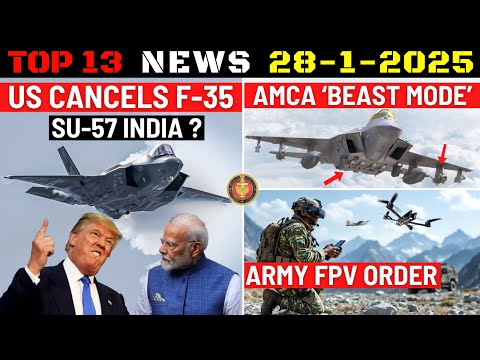 Indian Defence Updates : US Cancels F35 India,AMCA Beast Mode,Army Orders FPV Drone,CATS OMCA Flight