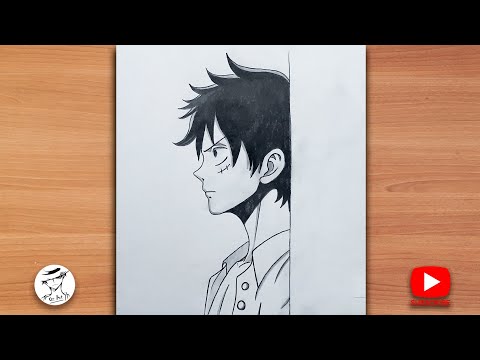 How to draw Luffy (One Piece) | Luffy drawing step by step | Easy drawing tutorial