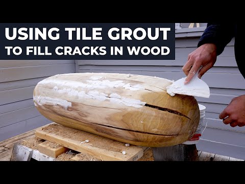 Using Tile Grout to Fill Cracks in Wood