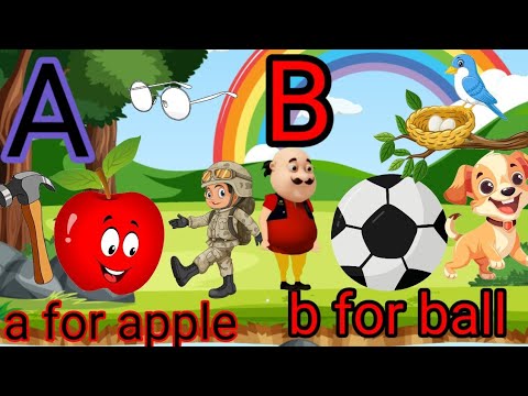 Learn Alphabets A to Z labcd with Live Example | A for Apple | Alphabets With Words | English