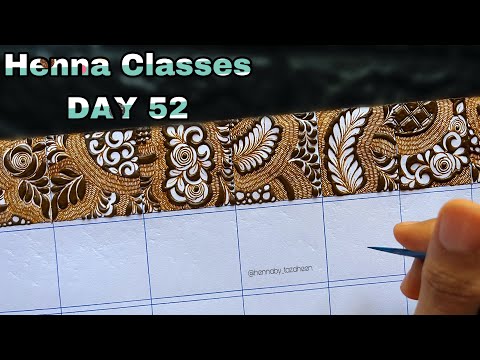 Tazaheen Henna Classes DAY 52 || Learn Detailed Henna with Tazaheen Henna Classes 2014