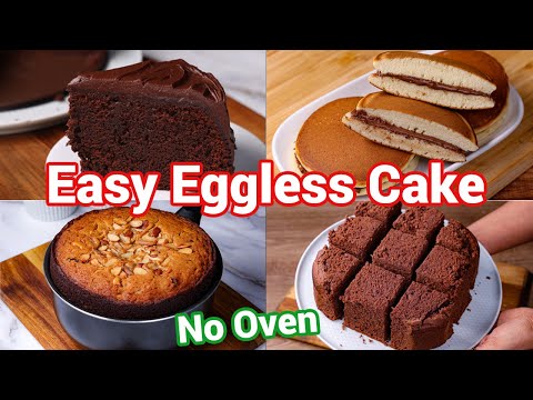 Easy Eggless Cakes Recipes for Christmas - No Oven Cake Recipes | Christmas Cakes Recipes