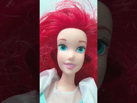 Ariel Part 1 #doll #dollhair #disney #disneyprincess #transformation #ariel #littlemermaid