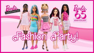 Barbie Fashionista Fashion Party! (PART1) Ft. 65th anniversary Fashionistas