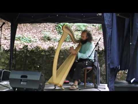 harpist at fringe festival Llandrindod Wells