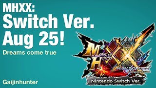 Monster Hunter XX: Switch ver. Aug 25!