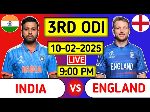 India Vs England 3rd ODI Live Score