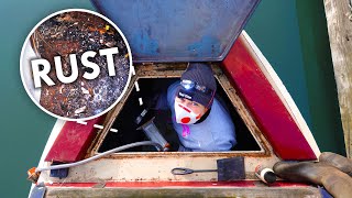 We've been dreading this! Fixing our rusty narrowboat gas locker - 271