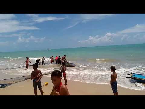 a pescaria de reduzir na praia grande  na barra