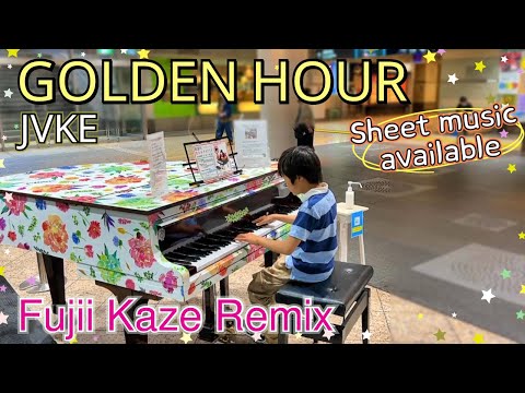 10-year-old’s amazing piano performance/ JVKE golden hour (Fujii Kaze Remix)/ Piano sheet available