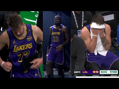 LeBron James LEAVES Celtics game INJURED & Luka CANT TAKE IT also injured throughout game!