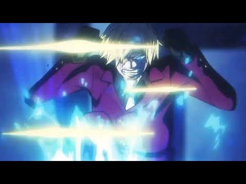 Sanji use Ifrit Jambe (Blue Flames) on Queen, One piece 1061 Edits, sanji vs queen