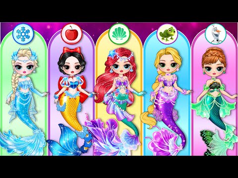 Disney Princess Become Mermaid | Who is the Most Beautiful?