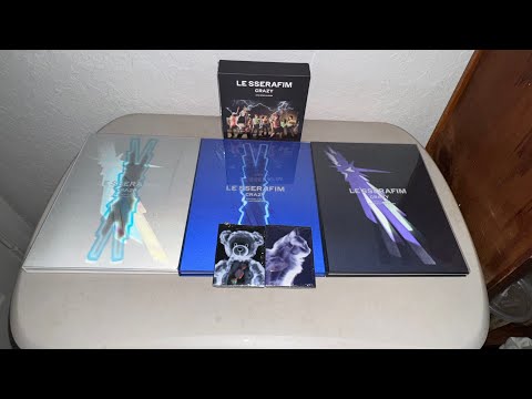 Le Sserafim 4th Mini Album Crazy Unboxing  (All Ver + Hello82 Exclusive & Weverse Pobs)