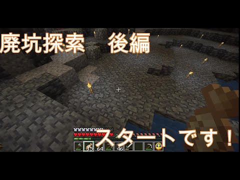 【マイクラ】廃坑探索後編！黙々と探索するも結果は…