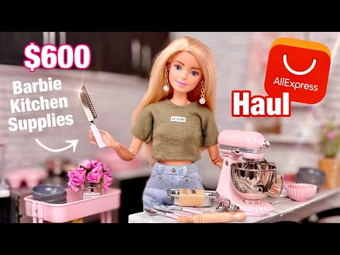 $600 AliExpress Barbie Doll Haul! Kitchen Supplies & Appliances for LOW PRICES