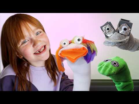 MAKiNG PUPPET FRiENDS!!  Family Craft Puppets with Adley Niko and Navey how to diy, crafts, & gaming