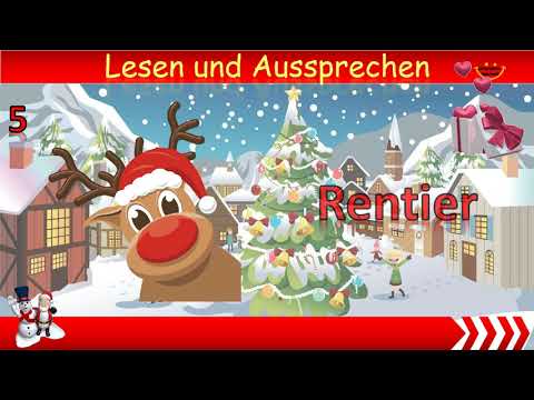 Frohe Weihnachten + PDF !! Weihnachten Wortschatz ❤️ Christmas !! Deutsch lernen !! Learn german !!