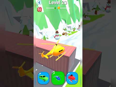 Shape Shifting Game Level 23 | Lets Transform #shorts #games