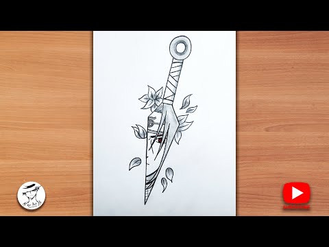 How to Draw Itachi Kunai | Easy Naruto Drawing Step by Step | Anime Sketch for Beginners