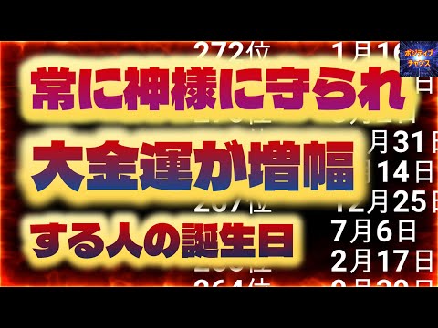 ＠【今見て下さい！】【常に神様に守られ大金運が増幅する人の誕生日！】【占い誕生日】あなたにとって素晴らしい明日になりますように！金運グッズ発売情報とラッキーデーは説明概要欄をご覧下さい！