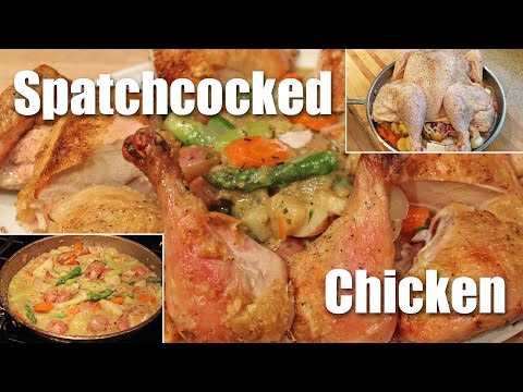 Chicken Recipe - Spatchcocked Chicken with Glazed Vegetables