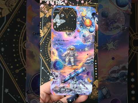 ASMR | 🛰️🌕Space theme | DIY phone case insert | journal with me!  #scrapbook #asmr #art #artist