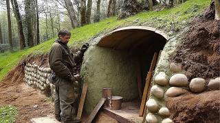 Man Builds Amazing UNDERGROUND CABIN in the Wild | Start to Finish by @lesnoy_craft8607