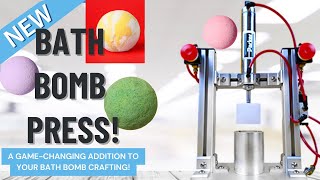 Single Pneumatic Bath Bomb Press in Action - Crafting Perfection!