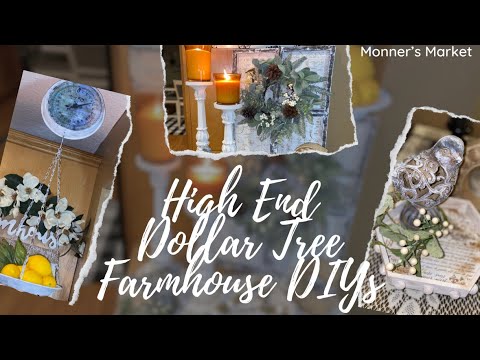 High End Dollar Tree Farmhouse DIY’s