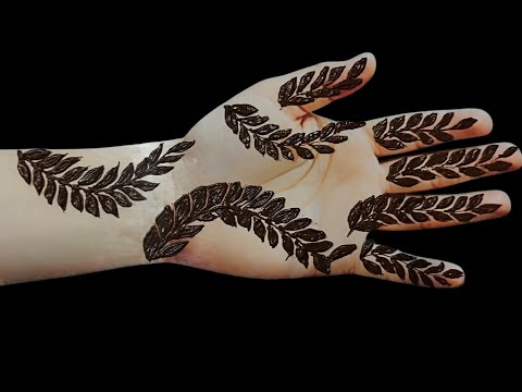 Leaf || Mehndi Design Front Hand 😍 Simple And Beautiful 💫 Easy leaf 🌿 Mehndi Design