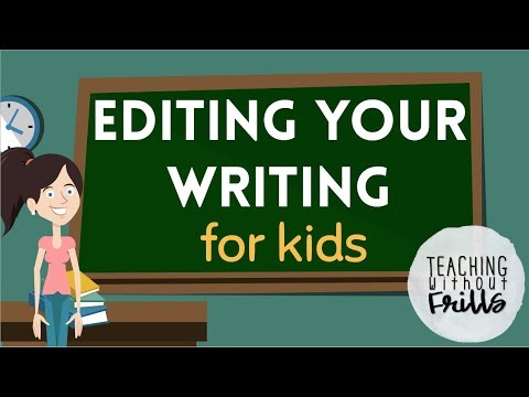 Editing Writing for Kids! |First and Second Grade|