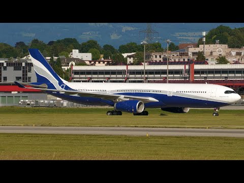 4K | Hi Fly Malta Airbus A330-300 9H-HFA landing at Geneva/GVA/LSGG