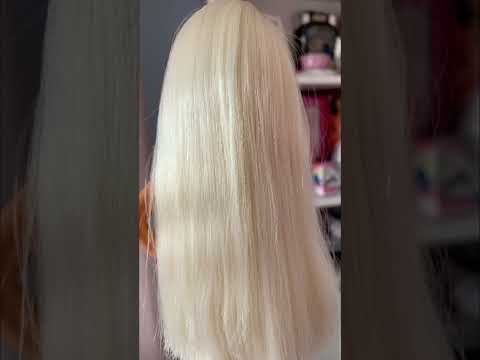 Touch of silver hair mask - great results #dollhair #barbie #barbiedoll #transformation #blonde