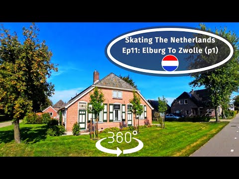 Traveling the Netherlands on Inline Skates In #360 VR (Ep11) - Elburg To Zwolle p1