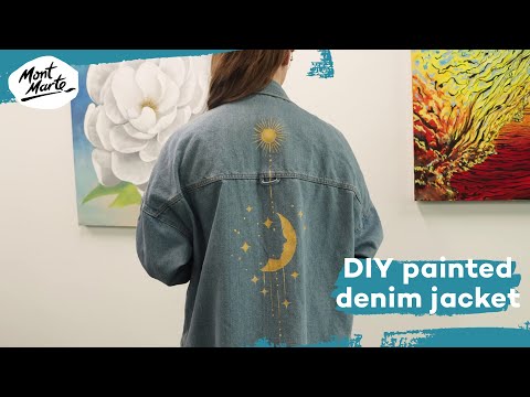 DIY hand painted denim jacket