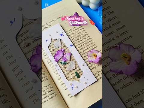 DIY Aesthetic Bookmark #diy #aesthetic #shorts