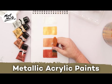 Metallic Acrylic Paints Premium 4pc Product Demo