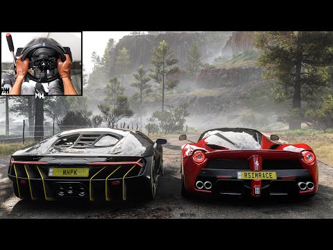 Lamborghini Centenario & LaFerrari CONVOY | Forza Horizon 5 | Steering Wheel Gameplay