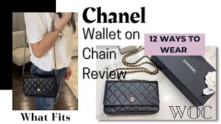 Chanel Wallet on Chain WOC Review, Mod Shots, What Fits and 12 Ways to Wear