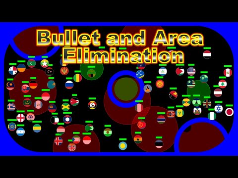 Bullet and Area Elimination ~200 countries marble race #27~ in Algodoo | Marble Factory