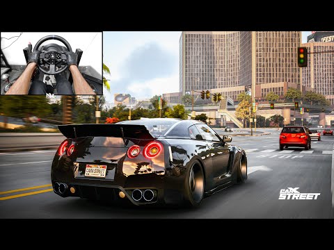 Nissan GTR R35 - Heavy Traffic | CarX Street PC | Steering Wheel Gameplay