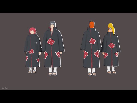 【Naruto MMD/60FPS】Shake It Off - Sasori*Itachi*Deidara*Tobi (Akatsuki)【Motion DL Link】