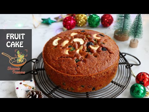 Eggless Fruit Cake Recipe | Eggless Christmas Fruit Cake Recipe