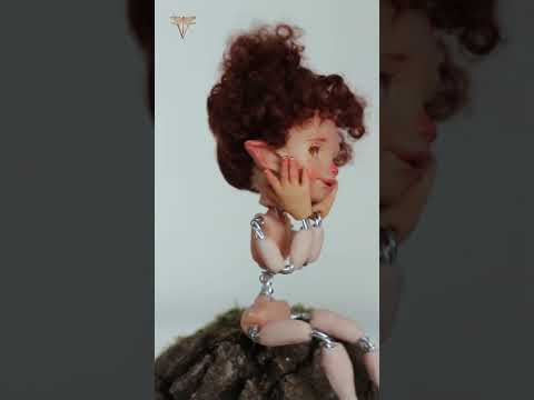 Art doll making process (painting stage)