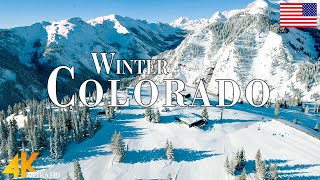 Winter Colorado 4K Ultra HD • Stunning Footage Colorado, Scenic Relaxation Film with Calming Music.