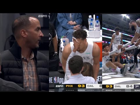 Nico Harrison so ANGRY & frustrated! Then STORMS out after Mavs injuries vs Suns