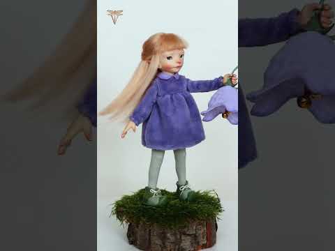 Polymer clay art doll making process - Bluebell faerie