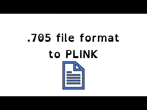 change .705 file format to PLINK